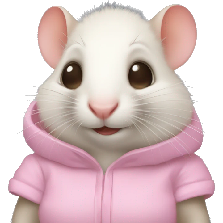 A coquette rat emoji