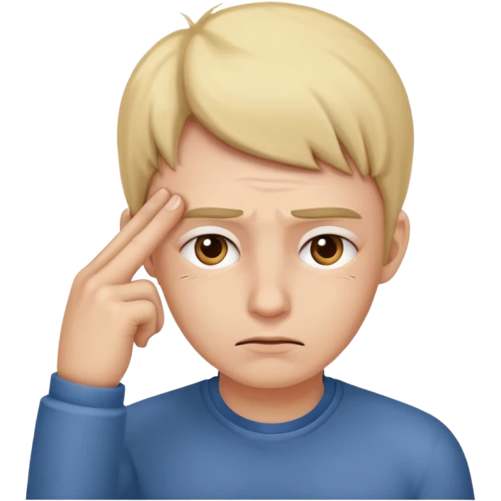 thinking hard fingers on temples emoji