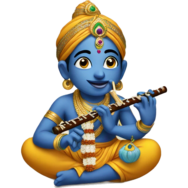 Krishna with flute emoji