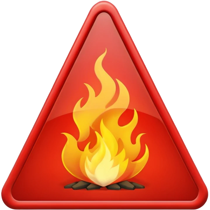 fire hazard sign emoji
