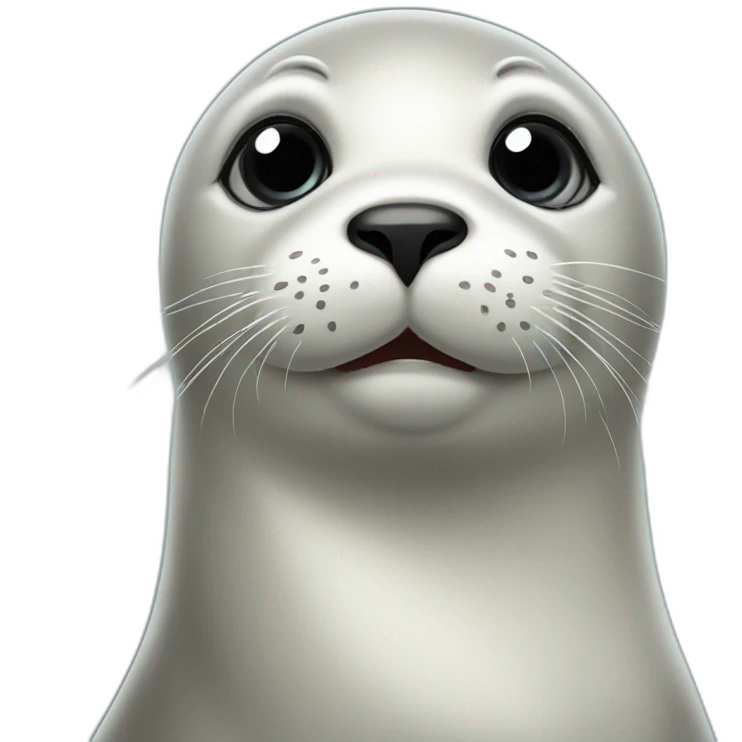 Curious seal emoji