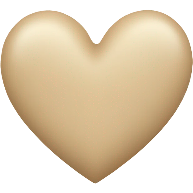 Beige heart  emoji