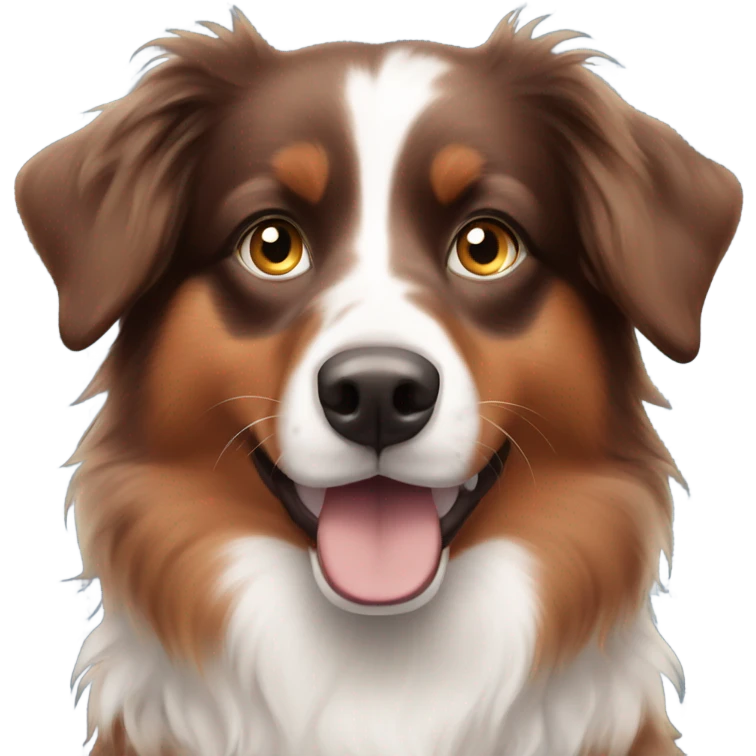 Red Australian shepherd with blue eyes  emoji