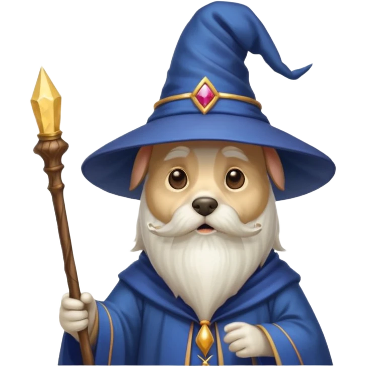Dog wizard emoji
