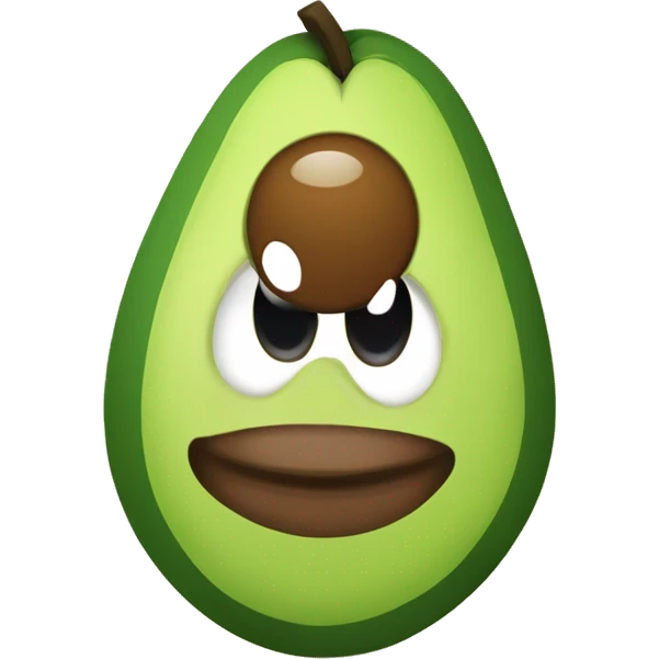 Aguacate con maquillaje y labios grandes  emoji