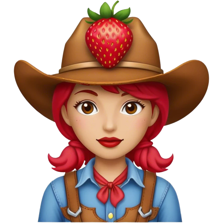 cowgirl strawberry emoji
