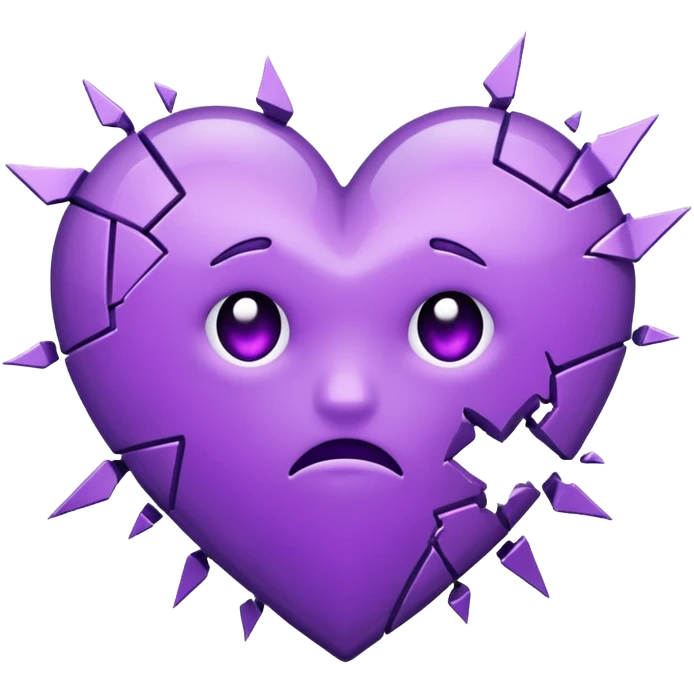 purple broken heart emoji