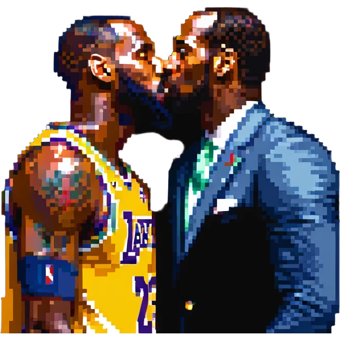 LeBron James kissing P Diddy emoji