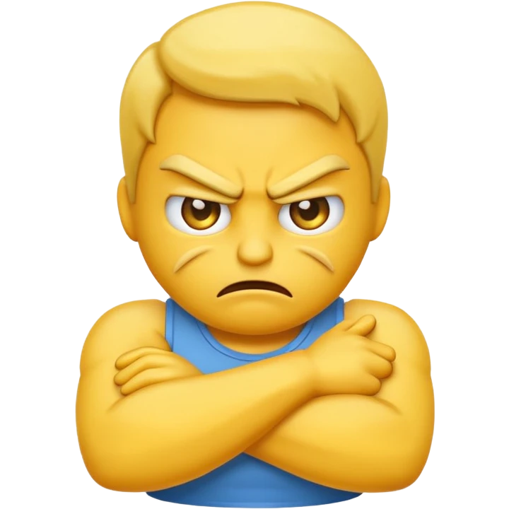 Emoji mad with crossed arms emoji