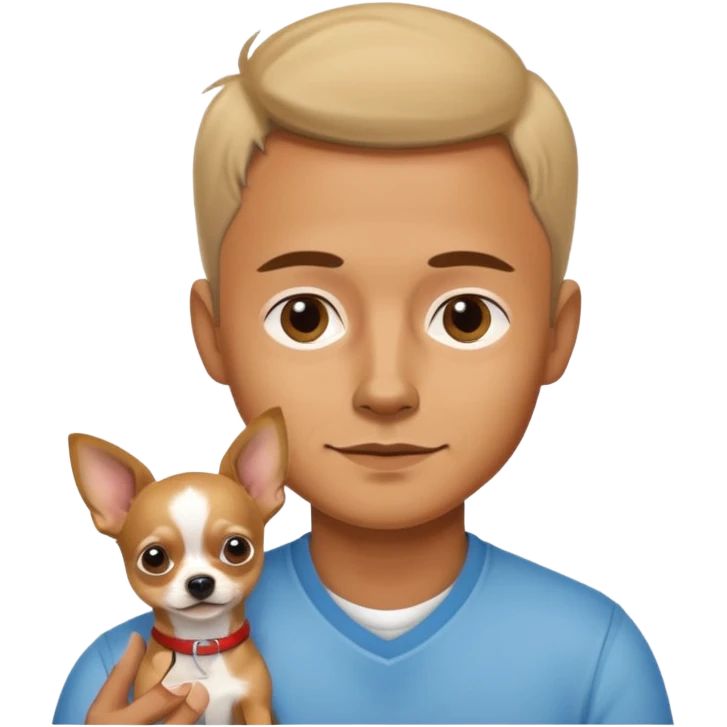 man with dog chihuhaha emoji