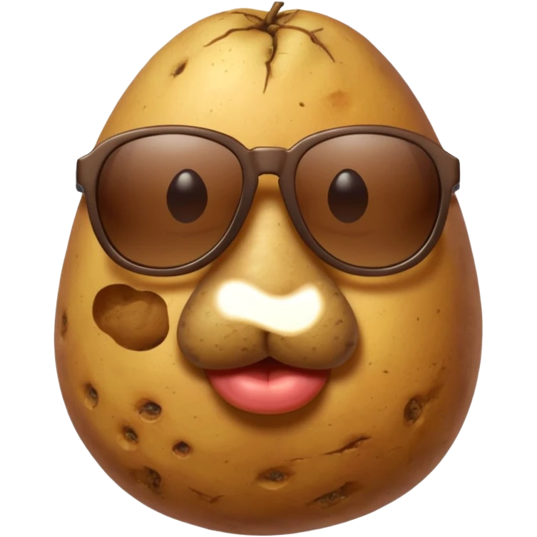 potato with sunglasses emoji