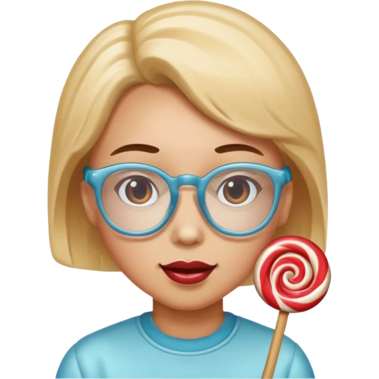 single charactarized personified candy sweet treat with glassess emoji