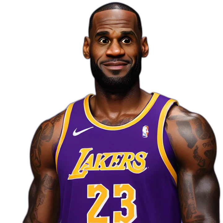 LeBron James wearing Purple jersey emoji