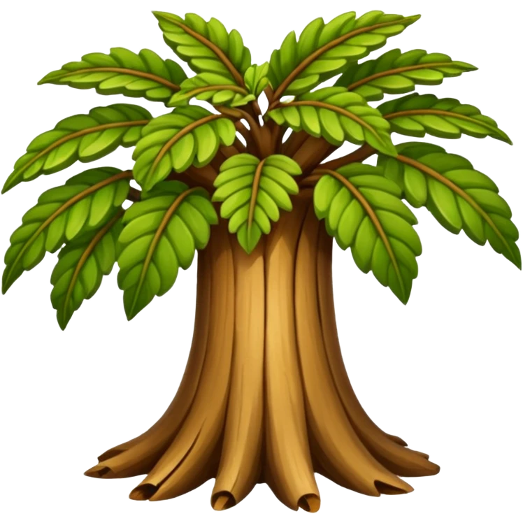 lepidodendron palmera tronco de escamas hojas con semillas cafe emoji