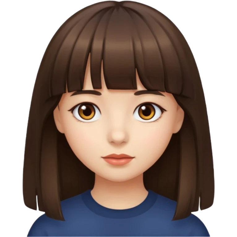 girl with bangs  emoji