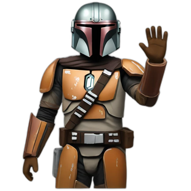 Mandalorian waving emoji