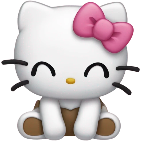 Tired hello kitty emoji