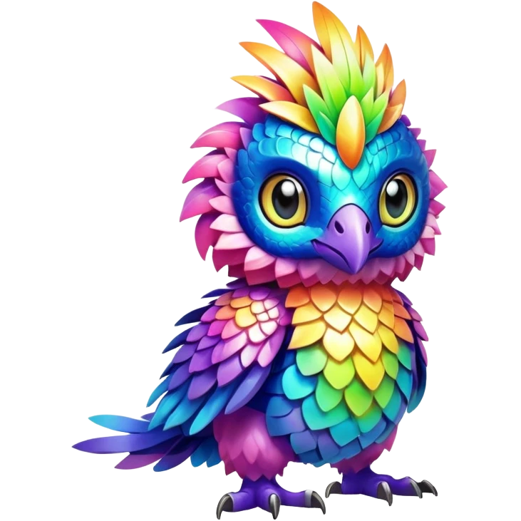 Colorful Exotic Mythological Ethereal Cute Pokémon-Fantasy-Animal-Digimon-Monster-Beast-Fakémon-hybrid-creature (full body) emoji