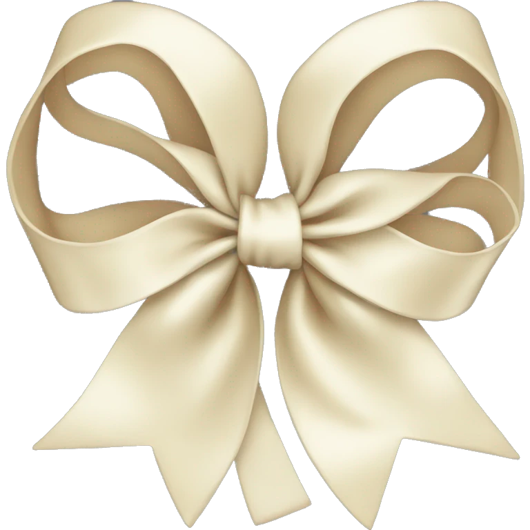 Cream bow emoji