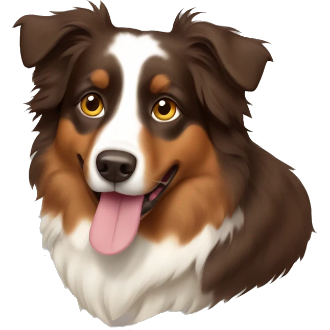 Brown Australian shepherd  emoji