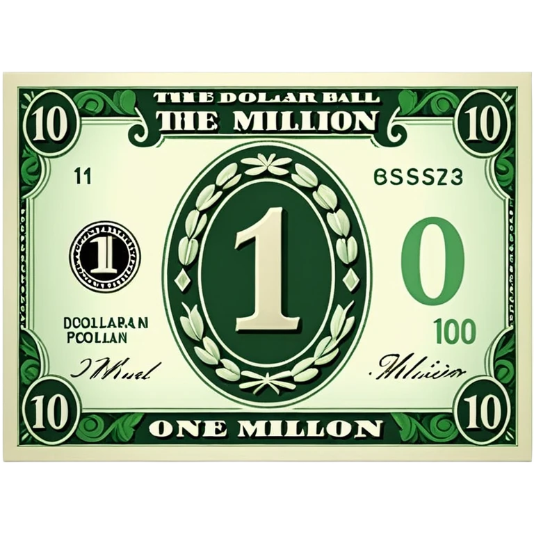 Make a dollar saying $1 million emoji