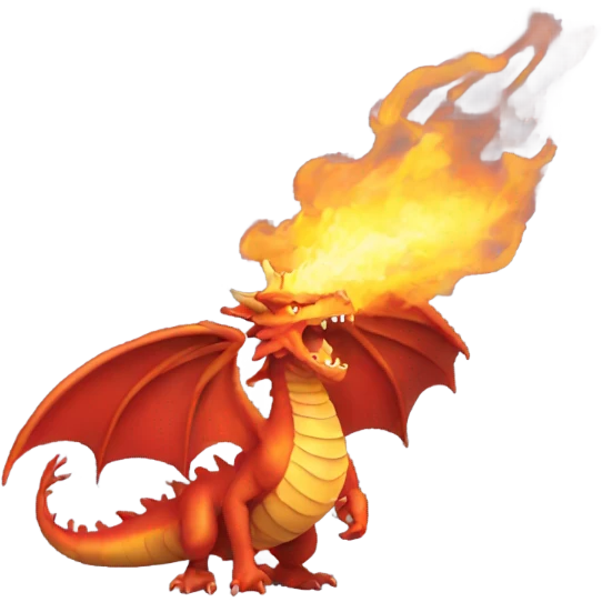 Dragon breathing fire emoji