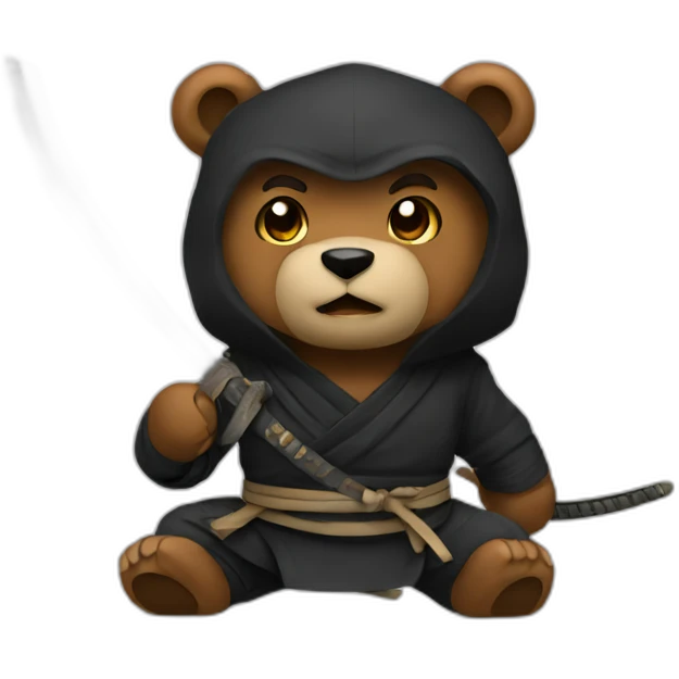 A ninja bear emoji