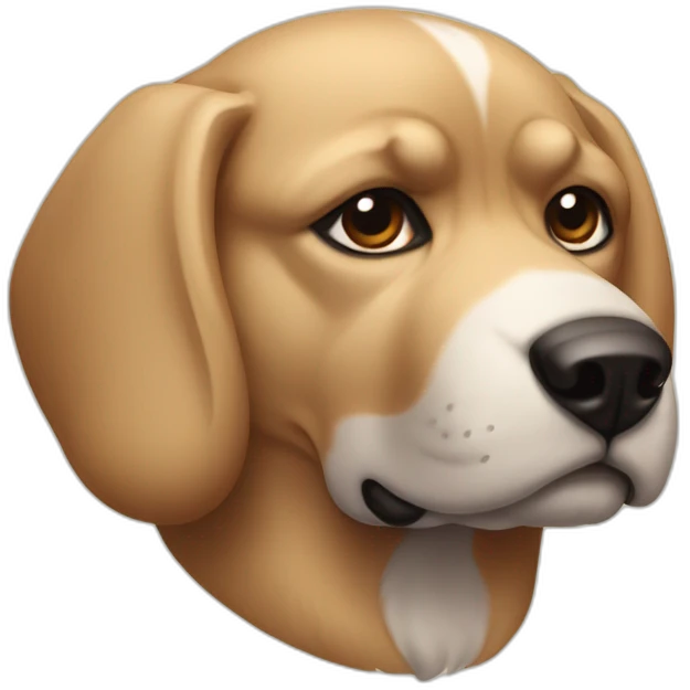 Stoic muscular dog emoji
