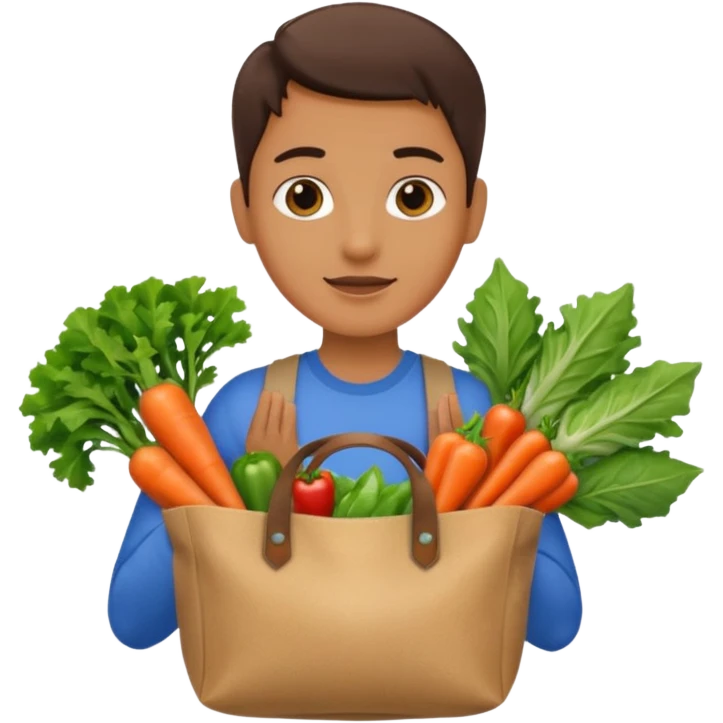 hours holding vegetables bag emoji
