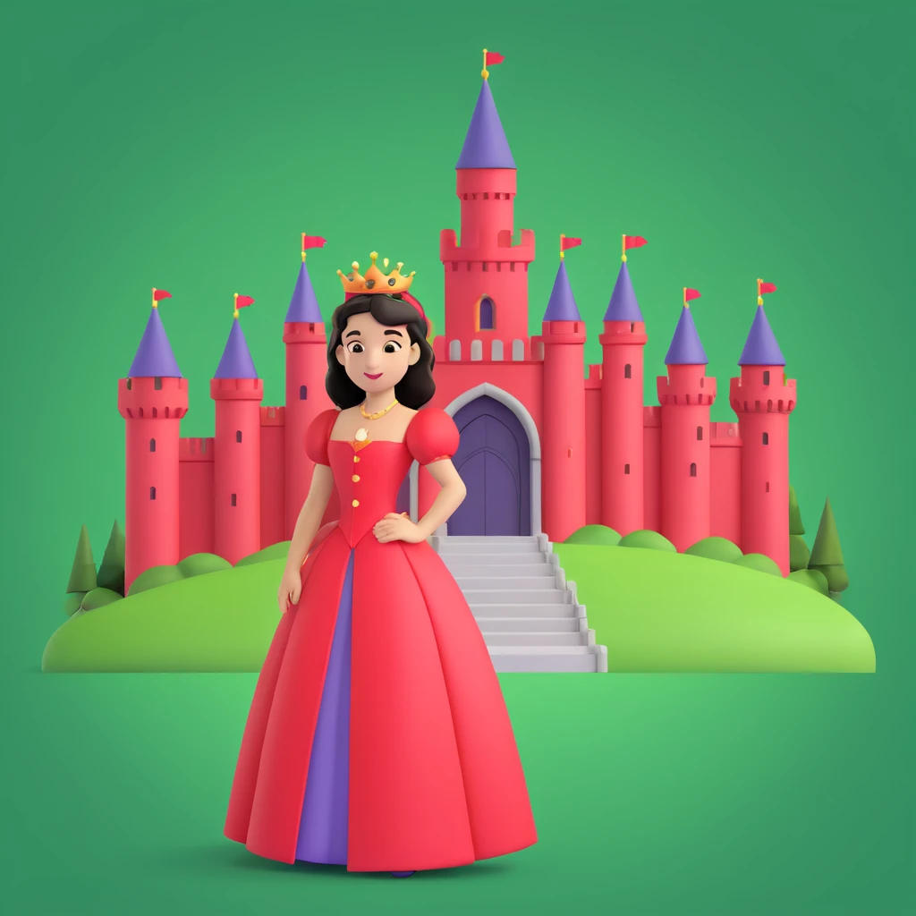 prince in red dress, royal castle background emoji