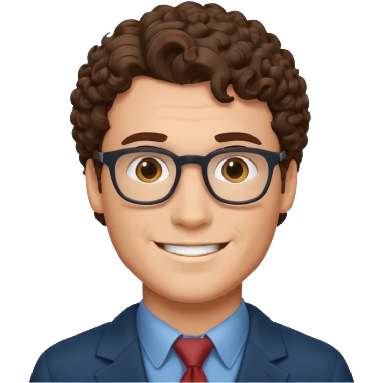 clark kent with curly hair smiling  emoji