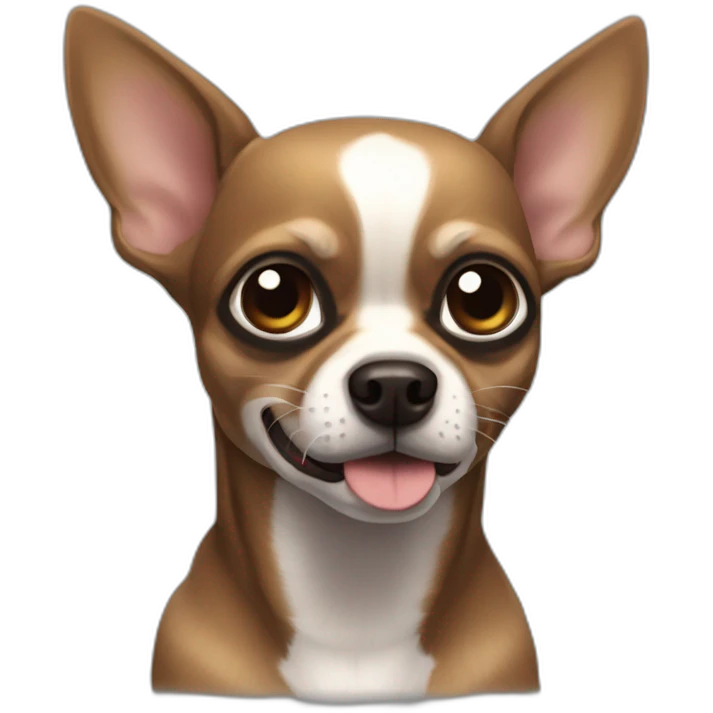 chihuahua negro ladrar muy fuerte emoji