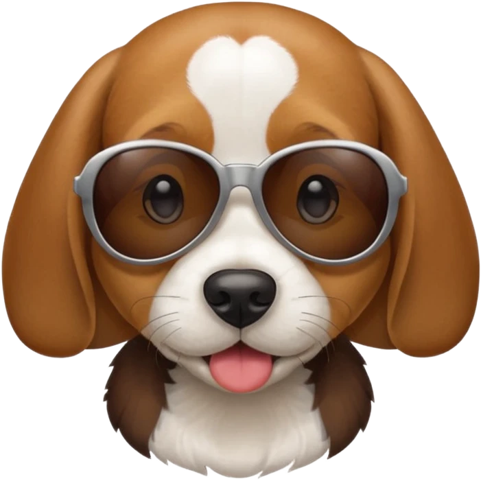 Beagle wearing sunglasses emoji