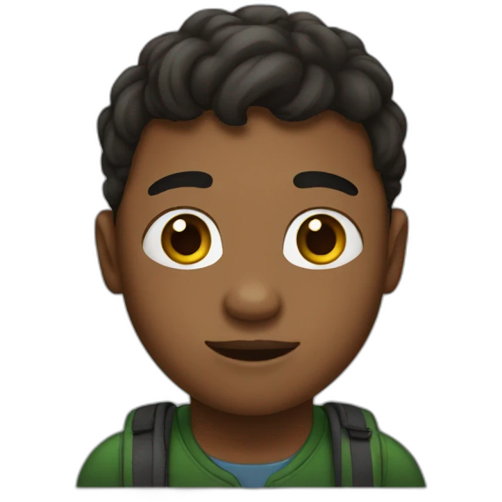Black downsyndrome guy emoji