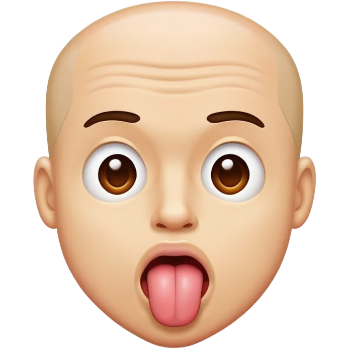 profile view of a man sticking his tongue out emoji