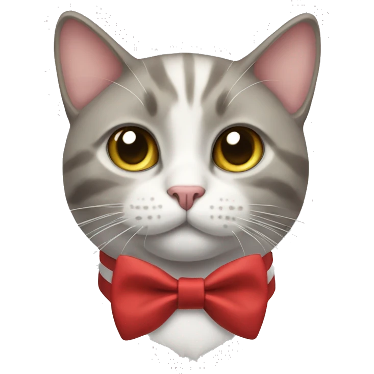cat with a bow tie emoji