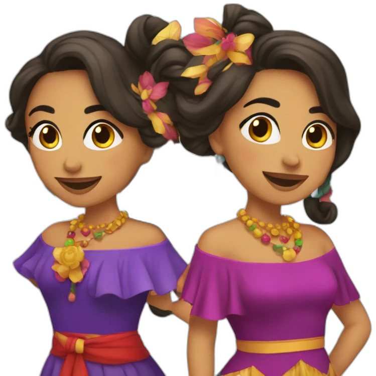 Seis mujeres de fiesta emoji