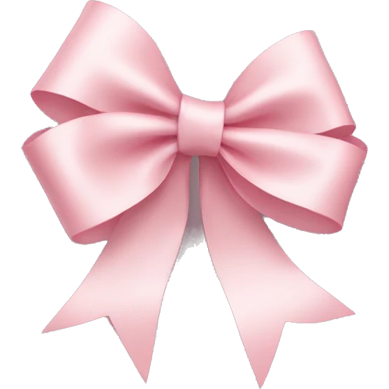 Light pink thin ribbon bow emoji
