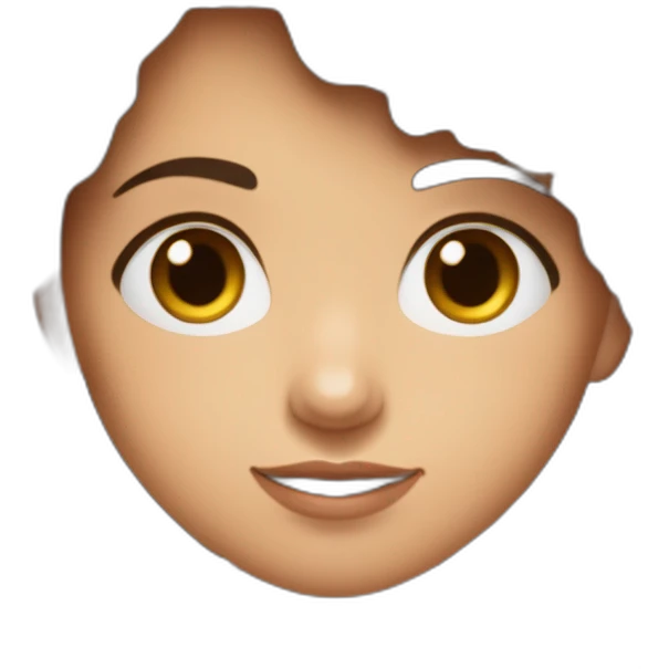 Fille brune cheveux lisses peau claire aux yeux bleus qui fait un câlin à son copain brun cheveux bouclé peau mate avec yeux marrons emoji
