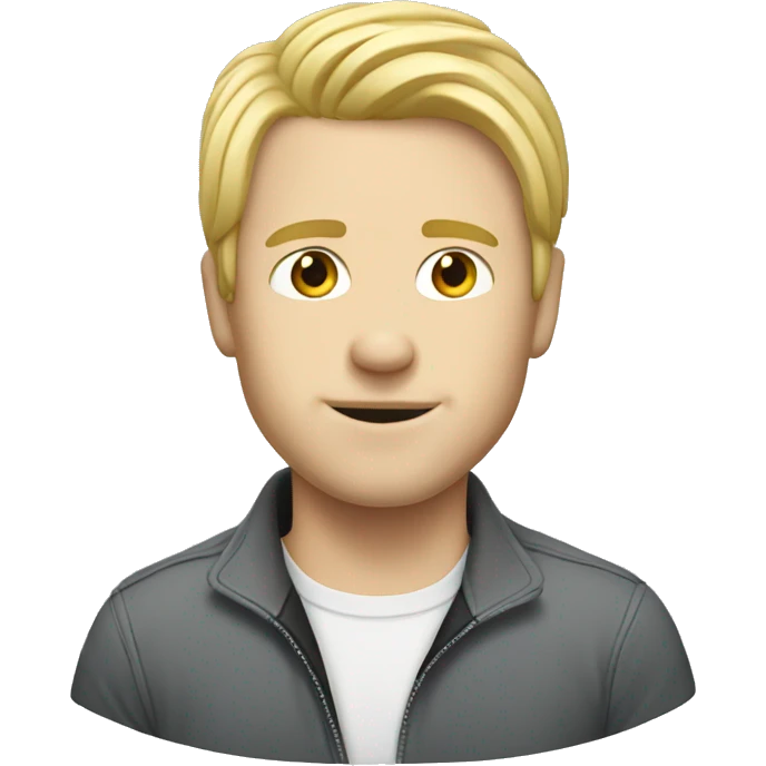 a guy who have blonde hair and uses a formula car  emoji
