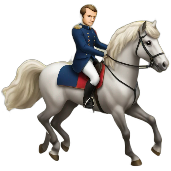 emmanuel macron sur cheval emoji