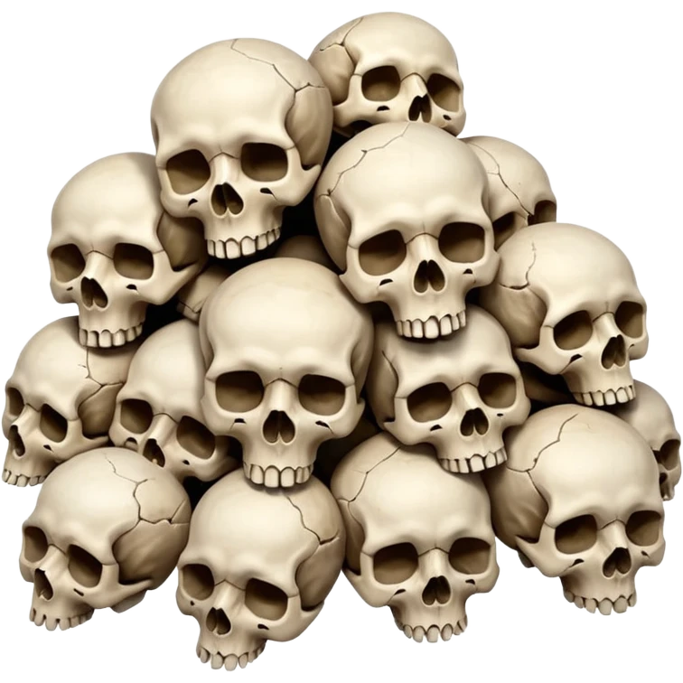 Piles of Skulls, filling the whole screen, top down perspective, in the style of gritty realism emoji