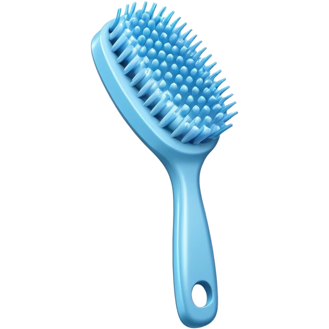 Light blue hairbrush emoji