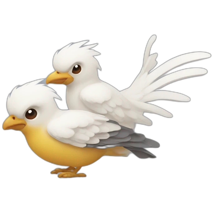 寝癖付き文鳥 emoji