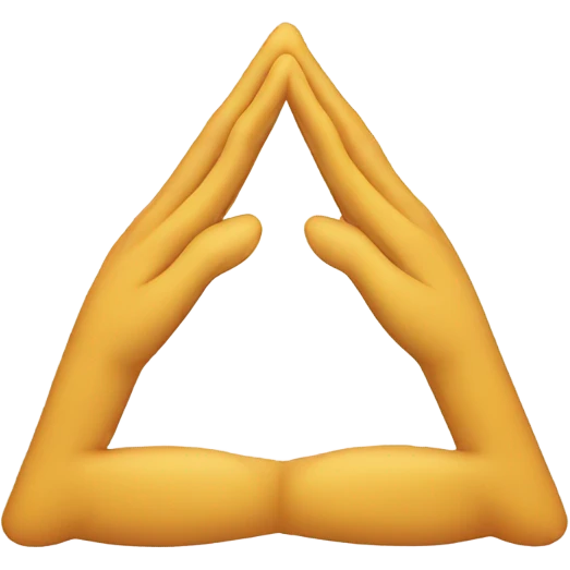 Hands making a triangle emoji