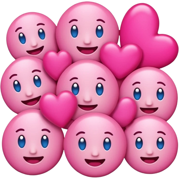 Generate me lots of pink emojis emoji