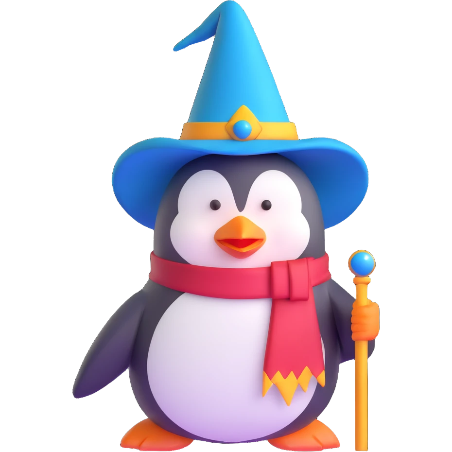 Penguin Wizard emoji