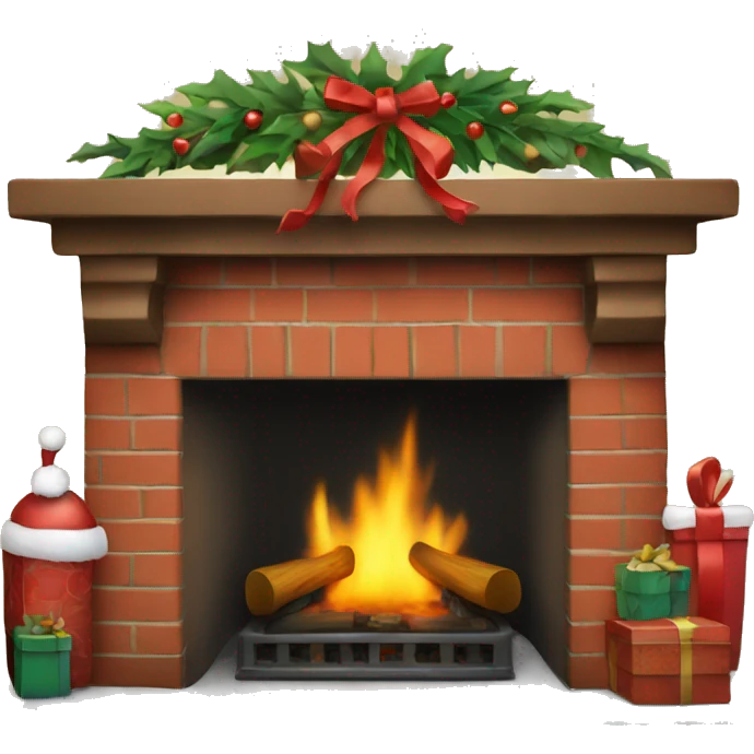 Christmas fireplace emoji