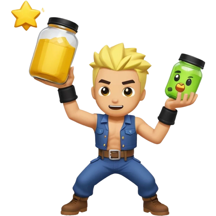 Brawl Stars Spike throws a jar emoji