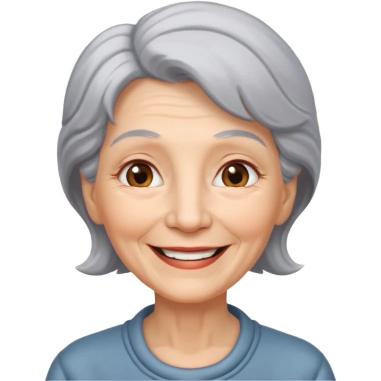 grey hair old woman emoji